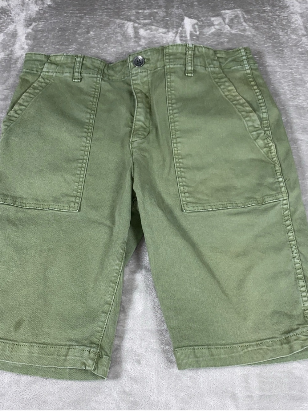 True Religion Men's Olive Utility Cargo Shorts